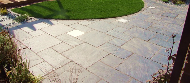 Garden landscaping and patio