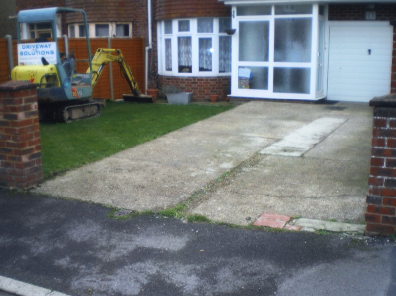 Block Paved Driveway before
